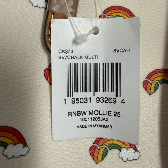 Coach Mollie Tote 25 With Rainbow Print in Chalk - Used with Tags - Picture 4 of 7